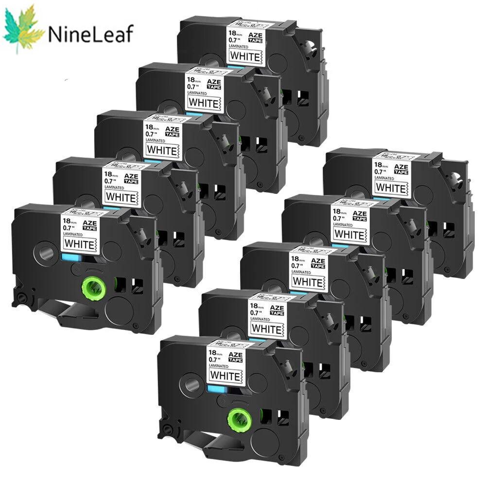 NineLeaf P-Touch TZ-641 ȣȯ , TZ631 TZe-231,   ȭƮ, 12mm, 18mm ̳Ʈ  ,  P-ġ ۵, 10PK